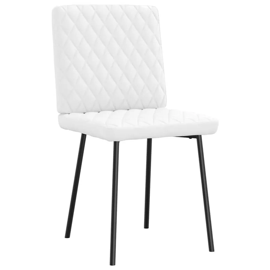 Chaises à manger lot de 4 blanc similicuir - 3