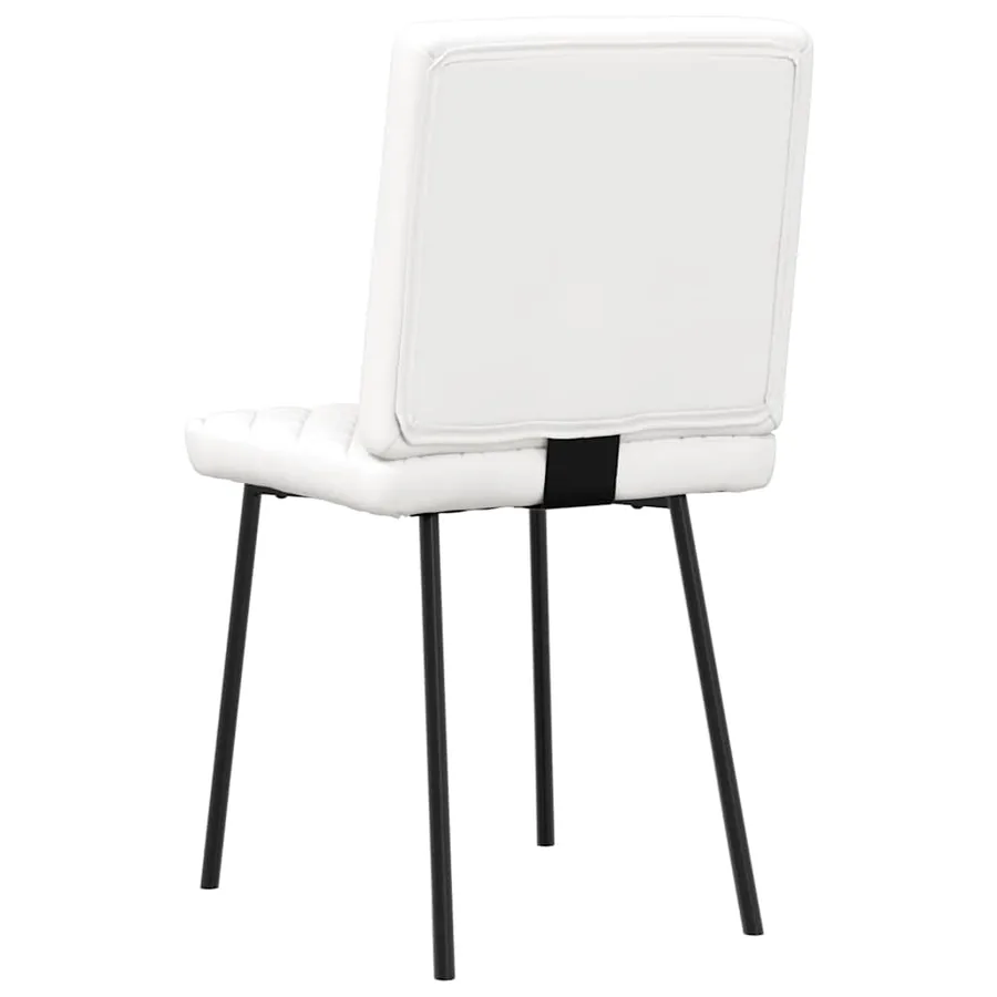 Chaises à manger lot de 4 blanc similicuir - 6