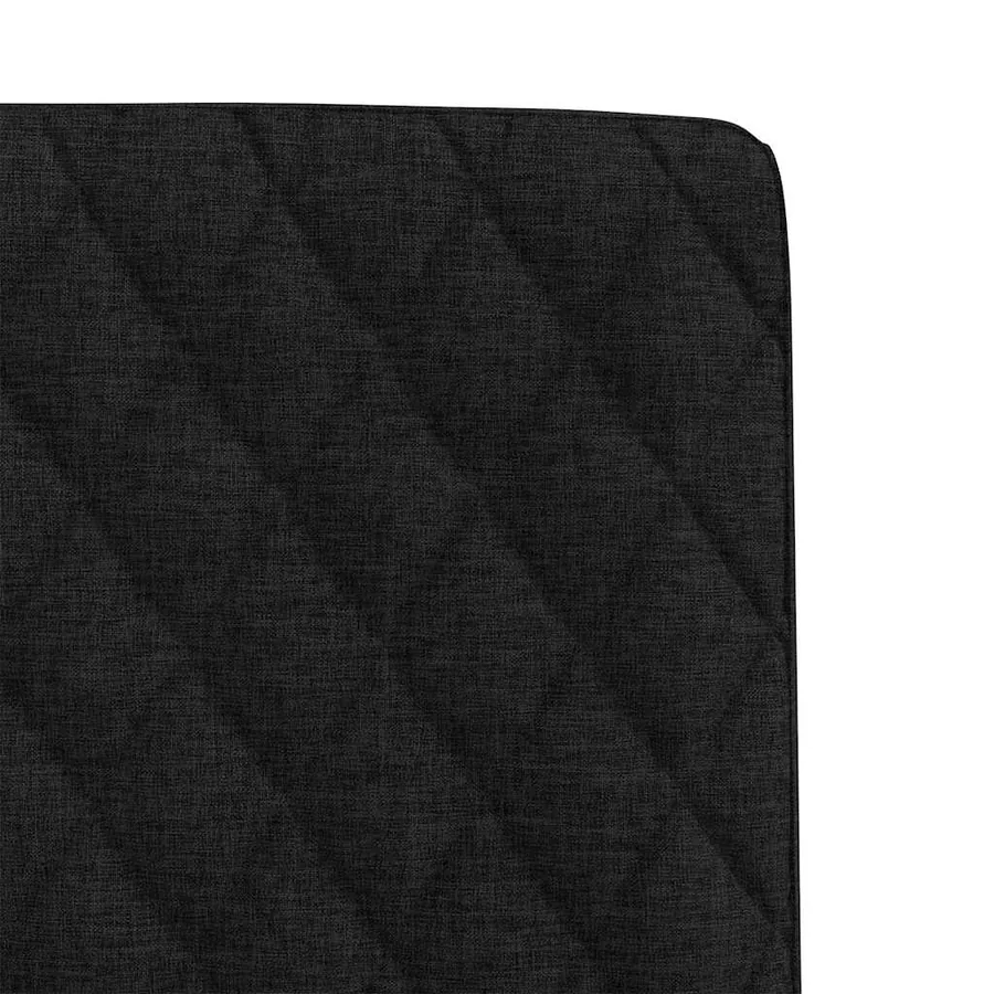 Chaises à manger lot de 6 noir tissu - 7