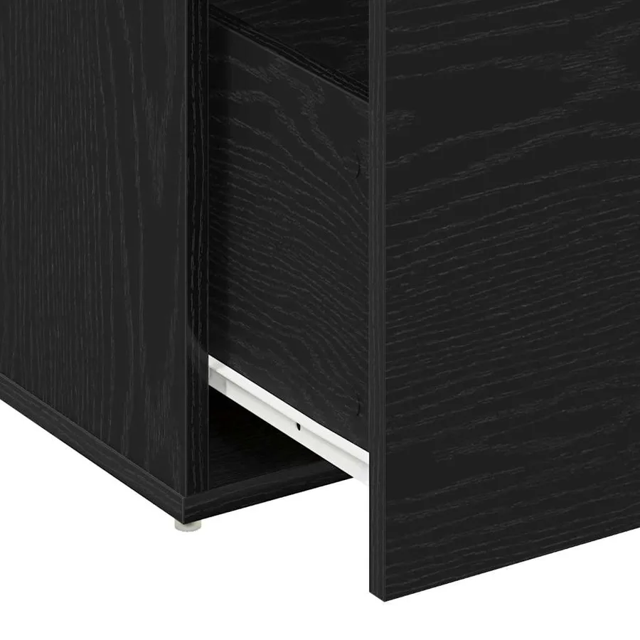 Banc d'entrée Chêne noir 80 x 40 x 45 cm Bois d'ingénierie - 10