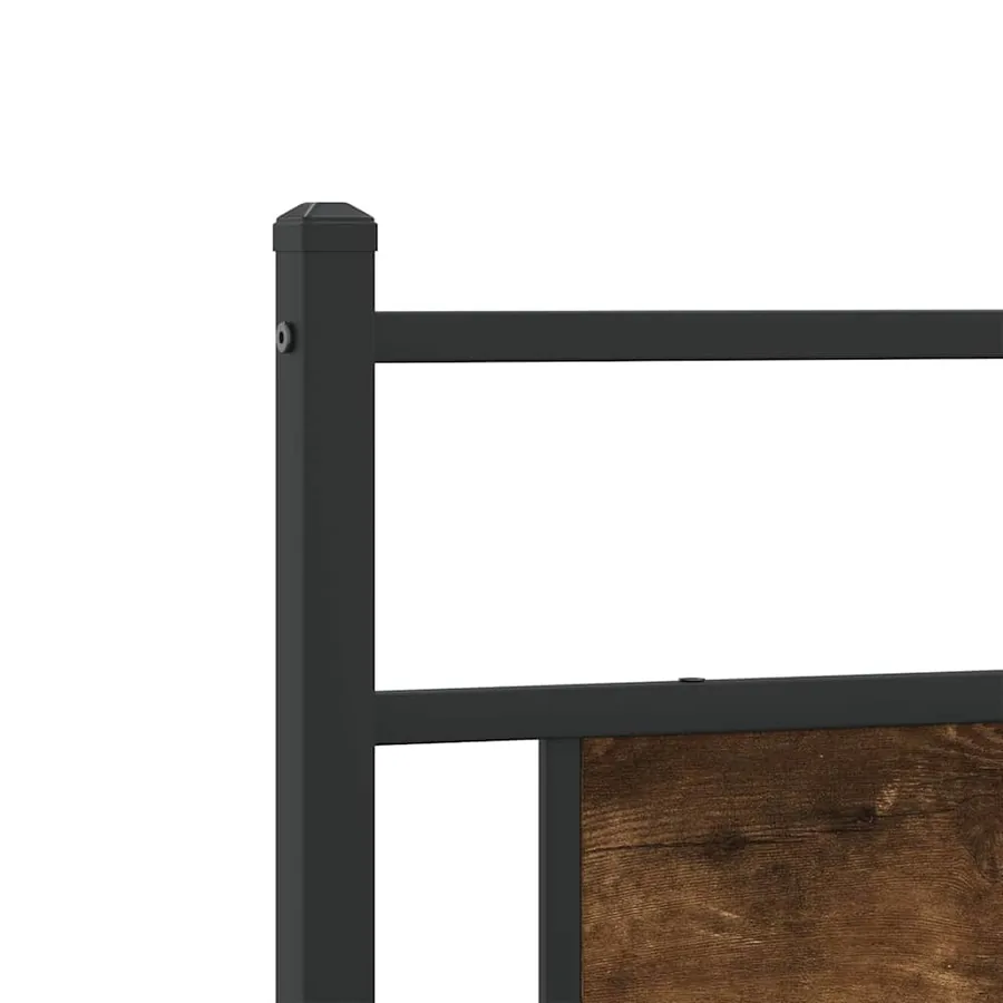 Cadre de lit sans matelas chêne fumé 200x200 cm bois ingénierie - 9