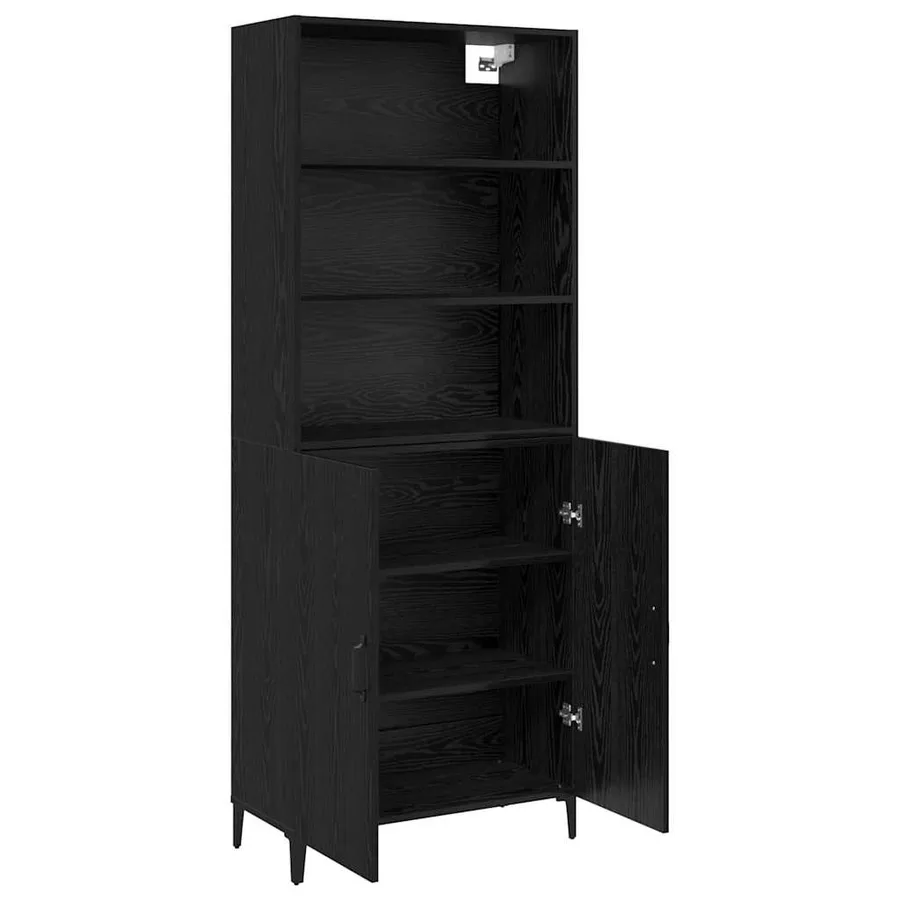Haut Armoire Chêne noir 69,5 x 32,5 x 180 cm Bois d'ingénierie - 5