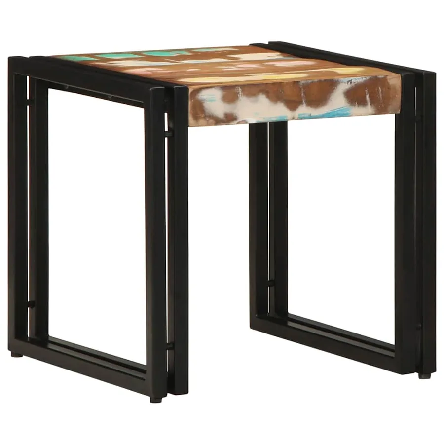 Table basse Multicolore 40 x 40 x 38 cm Bois Recyclé Solide - 2
