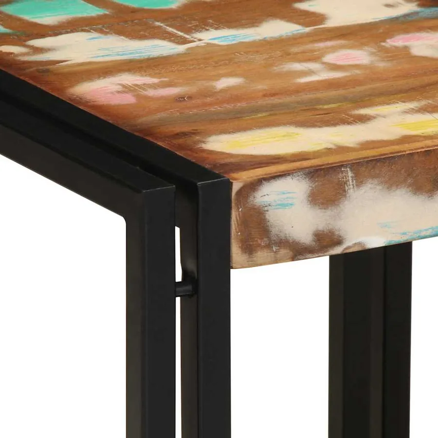 Table basse Multicolore 40 x 40 x 38 cm Bois Recyclé Solide - 6