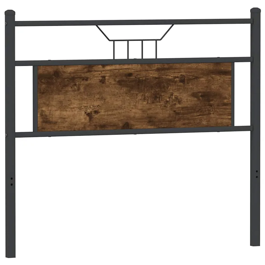 Tête de lit de remplacement chêne fumé 107 cm bois d'ingénierie et acier - 6