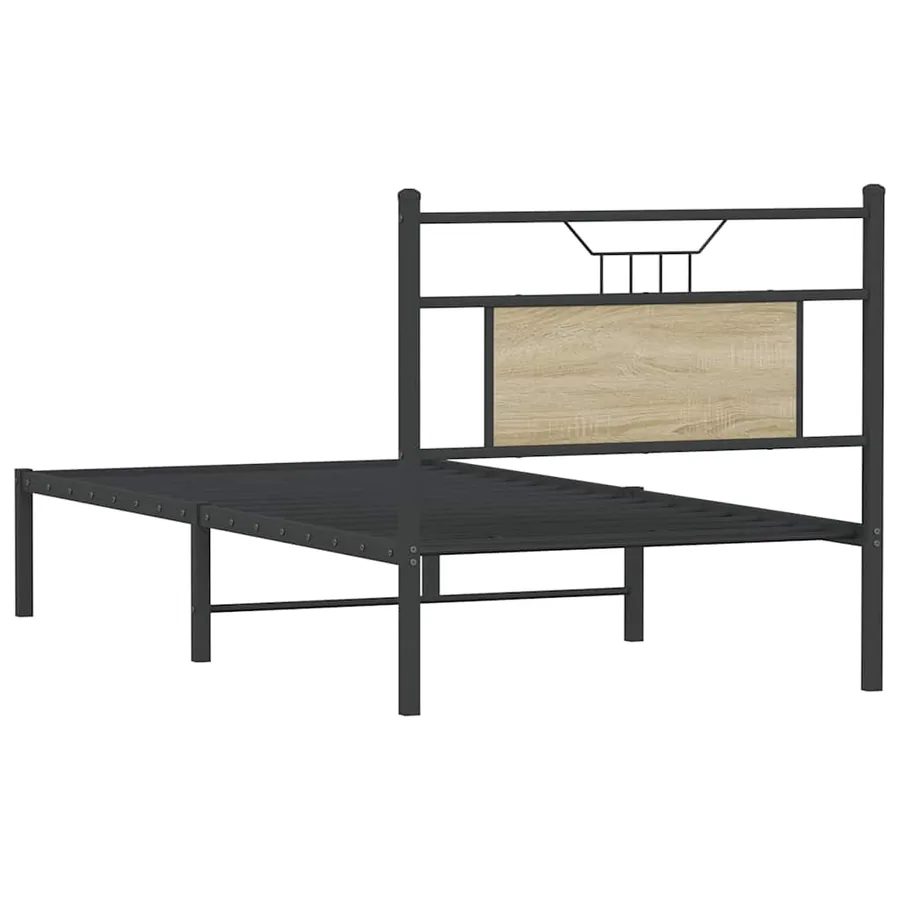 Cadre de lit sans matelas chêne sonoma 90x190 cm - 8