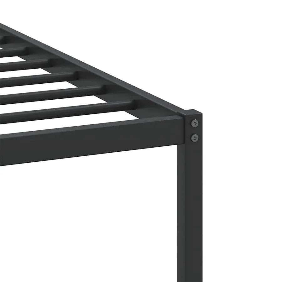 Cadre de lit sans matelas chêne fumé 75x190cm bois d'ingénierie - 10