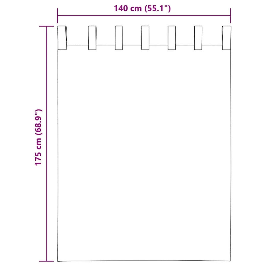 Rideaux en voile avec boucles 2 pcs terre cuite 140x175 cm - 8