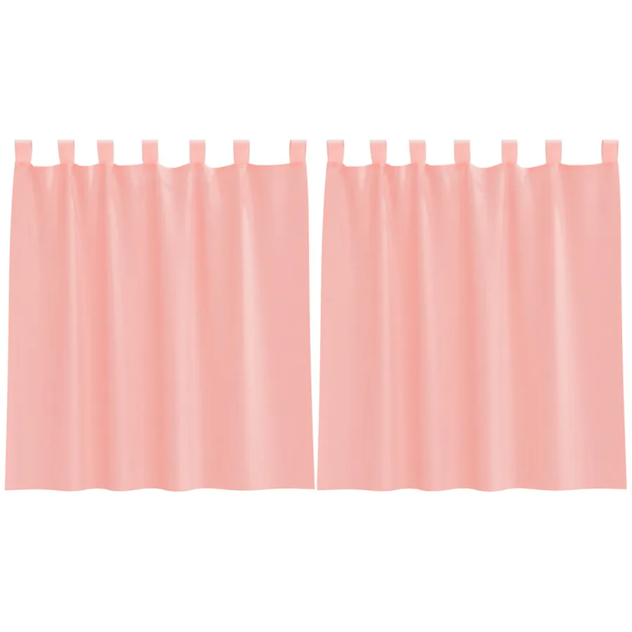 Rideaux en voile avec boucles 2 pcs rose 140x140 cm - 2