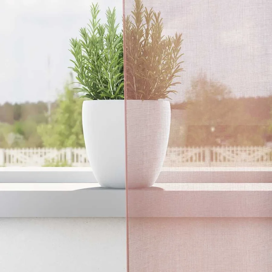 Rideaux en voile avec œillets 2 pcs rose 140 x 300 cm - 3