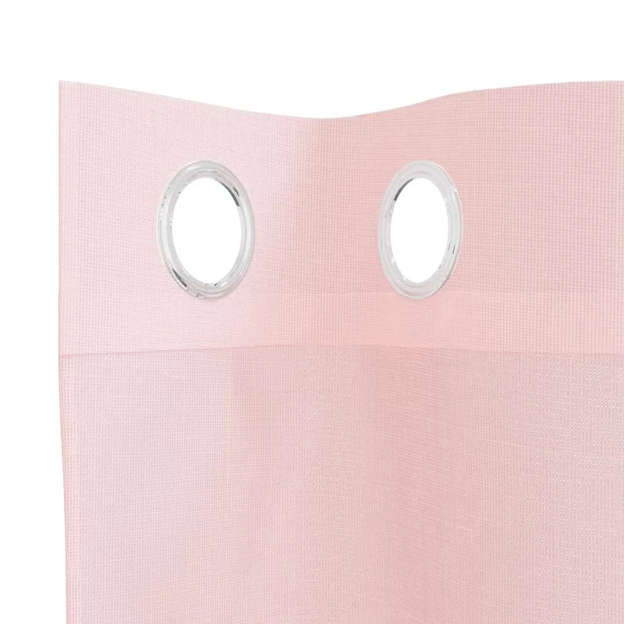 Rideaux en voile avec œillets 2 pcs rose clair 140x225 cm - 5