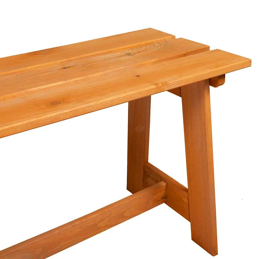 Banc extérieur Marron 119 x 37 x 47 cm Bois de pin massif - 7