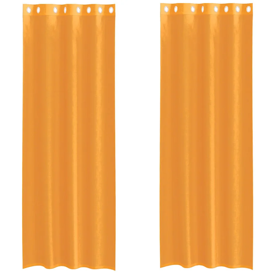 Rideaux en voile avec œillets 2 pcs orange 140x260 cm - 2