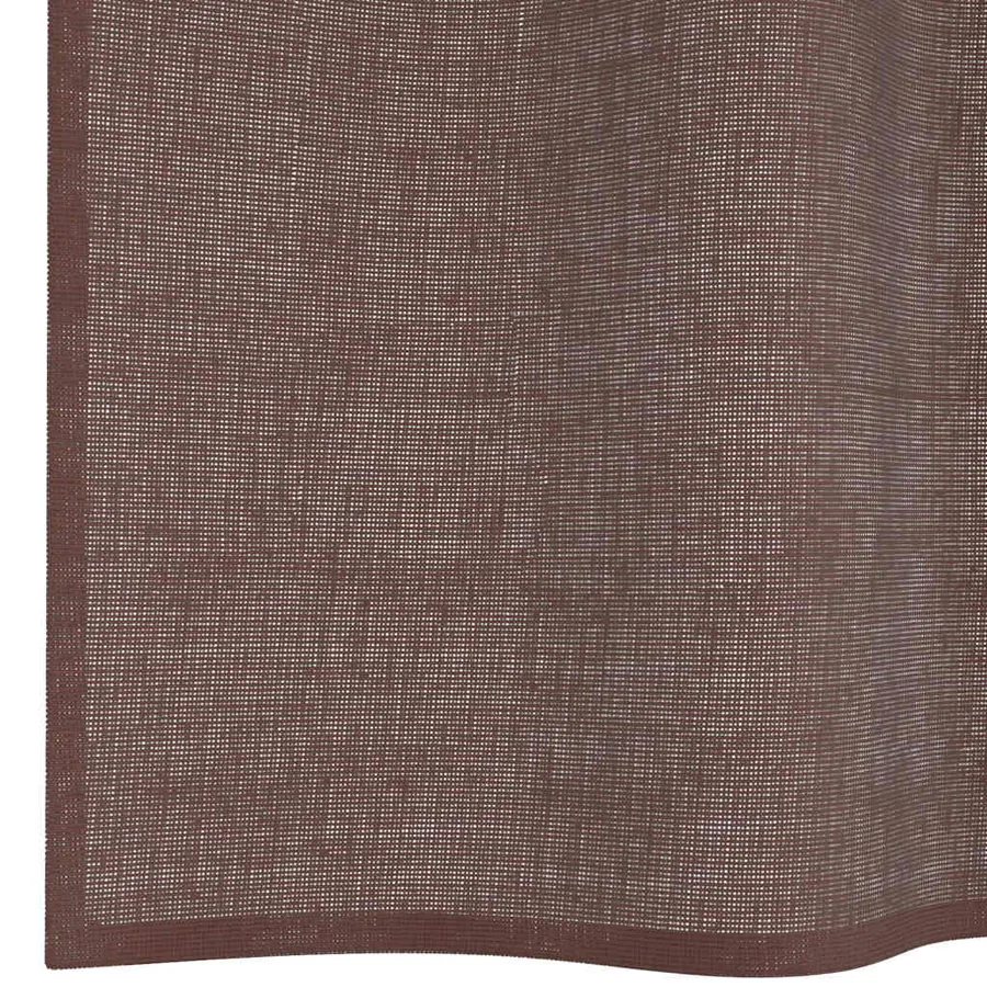 Rideaux en voile avec œillets 2 pcs marron 140x175 cm - 6