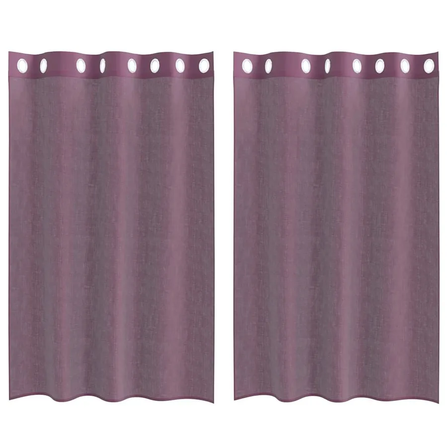 Rideaux en voile avec œillets 2 pcs violet 140x175 cm - 2