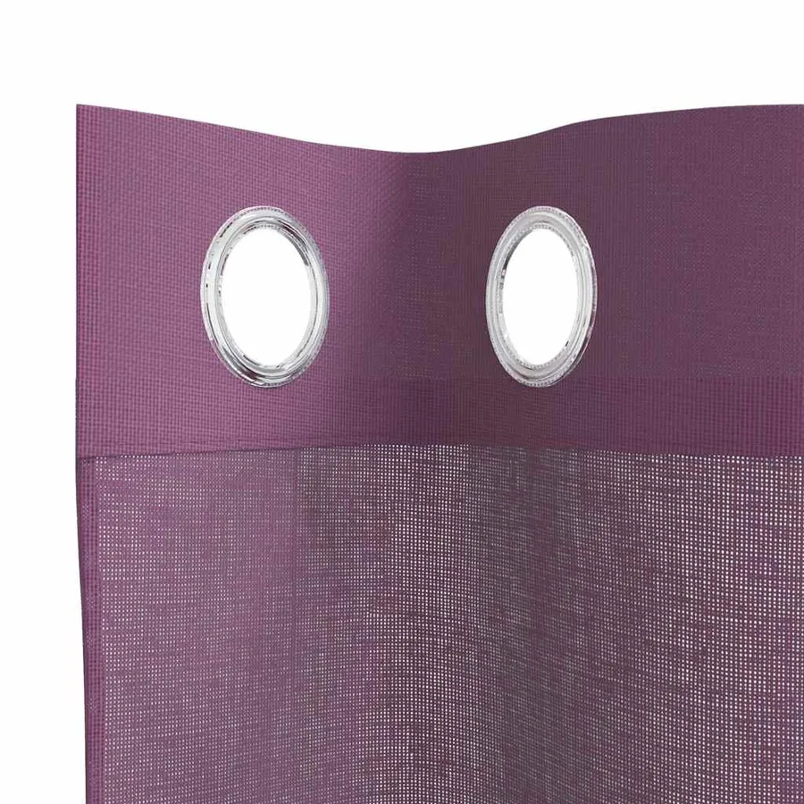 Rideaux en voile avec œillets 2 pcs violet 140x175 cm - 5