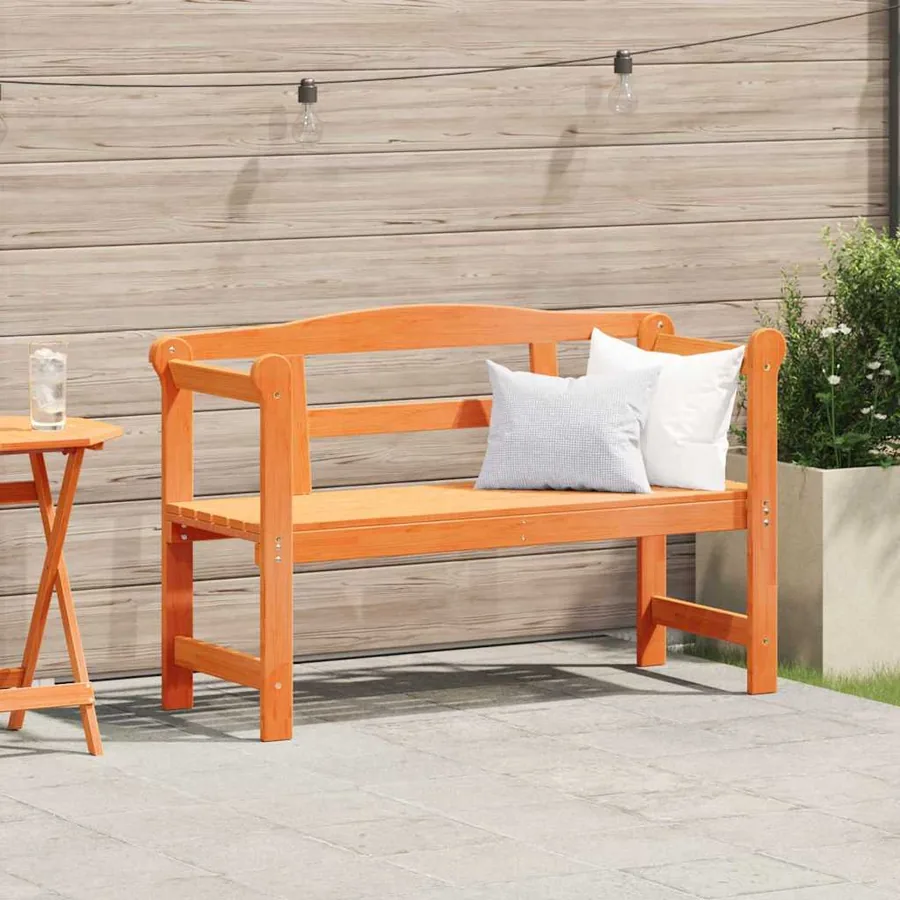 Banc extérieur Marron 119 x 44 x 76 cm Bois de pin massif