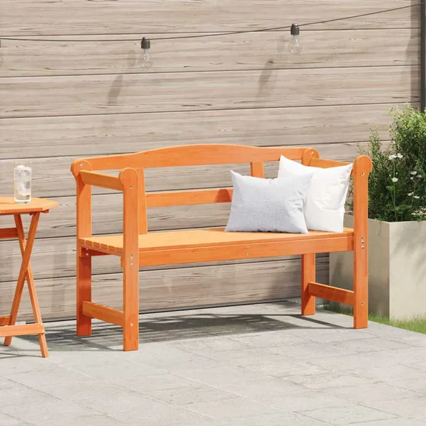 Banc extérieur Marron 119 x 44 x 76 cm Bois de pin massif
