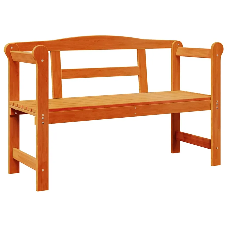 Banc extérieur Marron 119 x 44 x 76 cm Bois de pin massif - 2