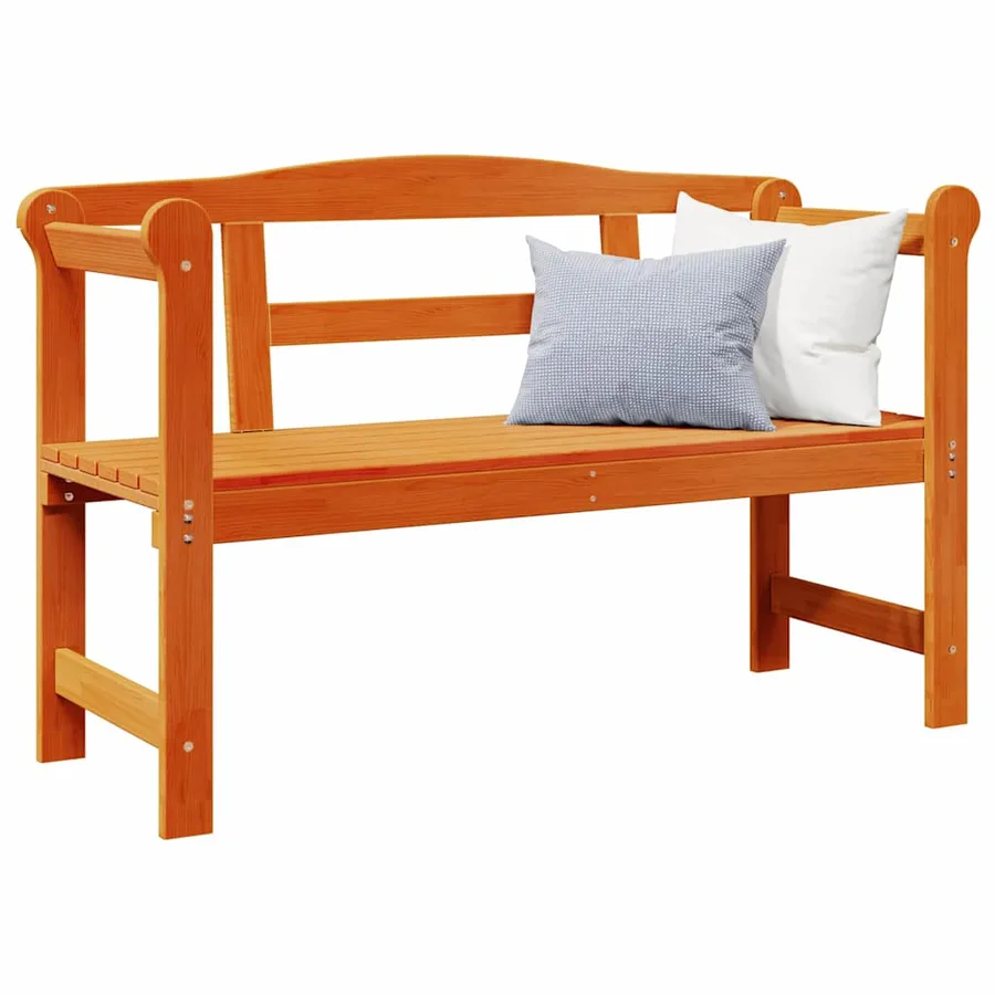 Banc extérieur Marron 119 x 44 x 76 cm Bois de pin massif - 3