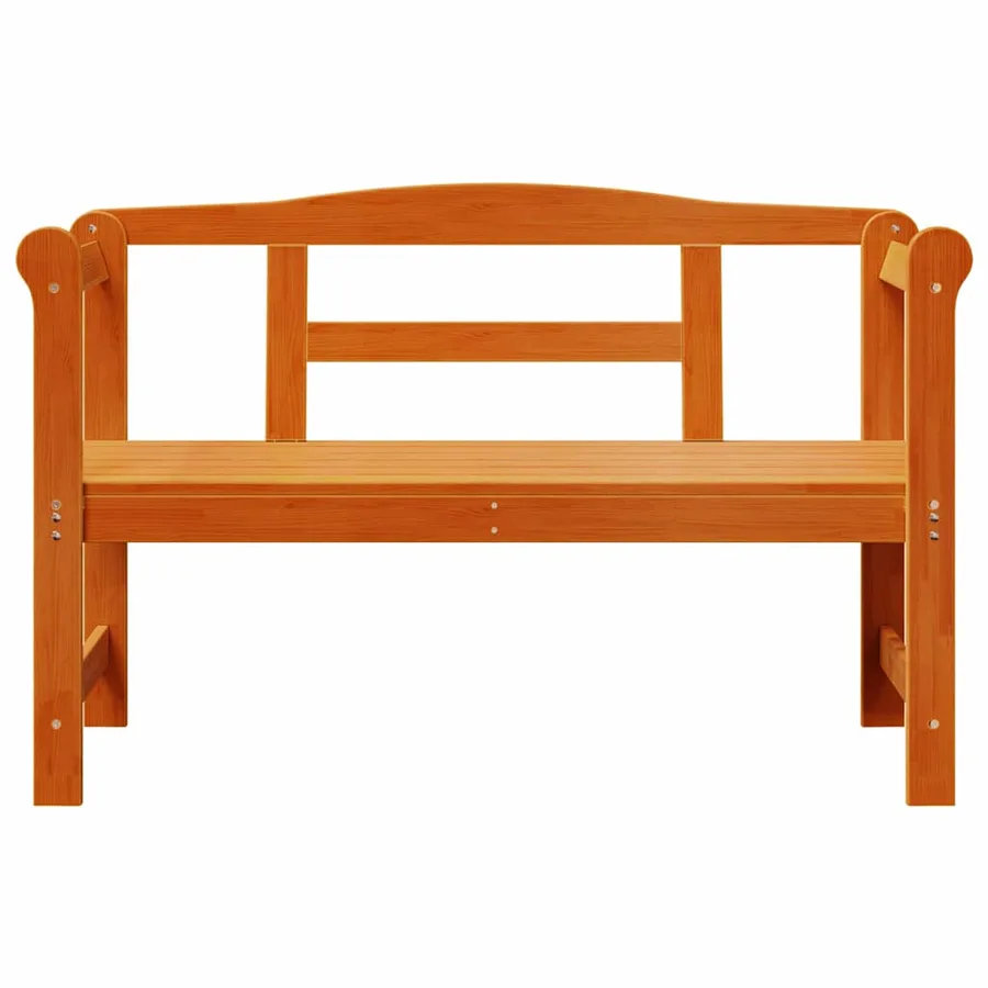 Banc extérieur Marron 119 x 44 x 76 cm Bois de pin massif - 5