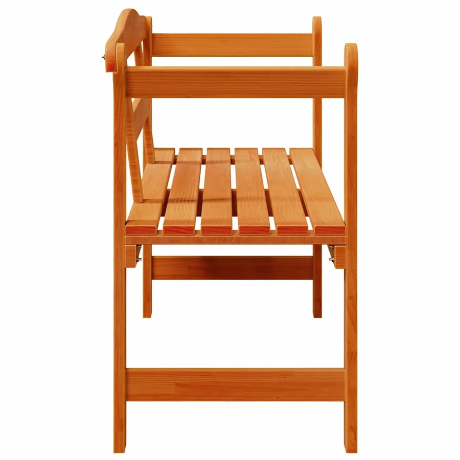 Banc extérieur Marron 119 x 44 x 76 cm Bois de pin massif - 6