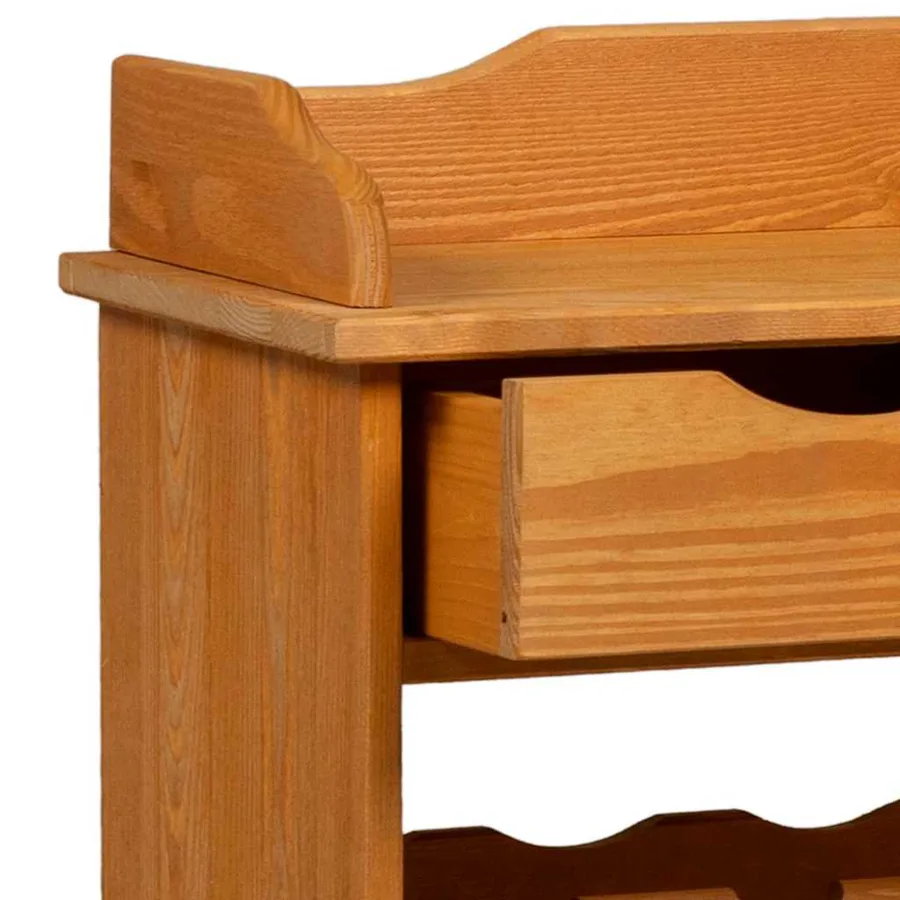 Étagère à vin Marron 58 x 28 x 90 cm Bois de pin massif - 10