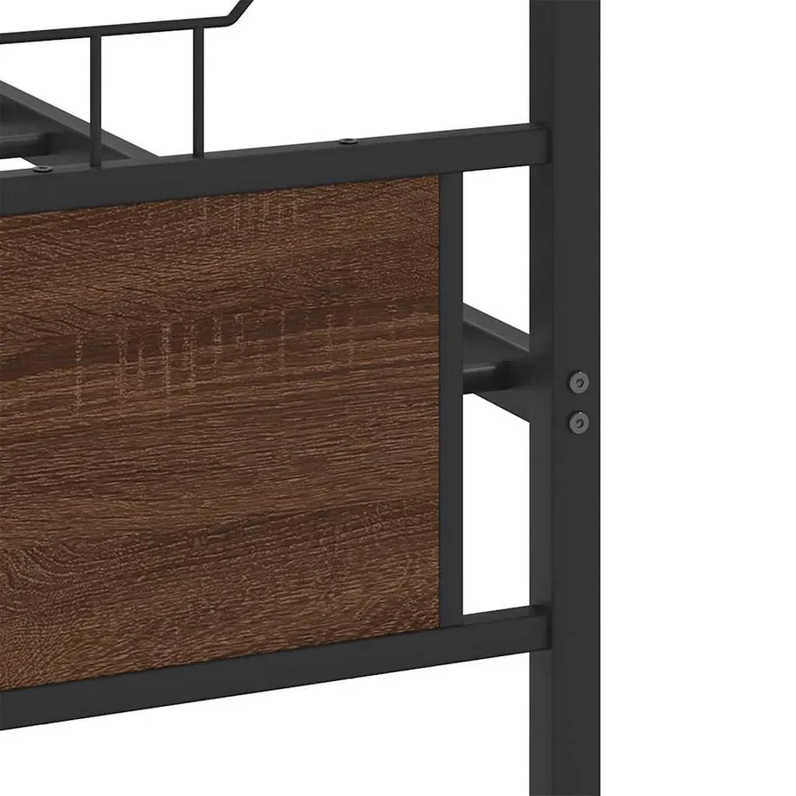 Cadre de lit sans matelas chêne marron 120x190 cm - 10