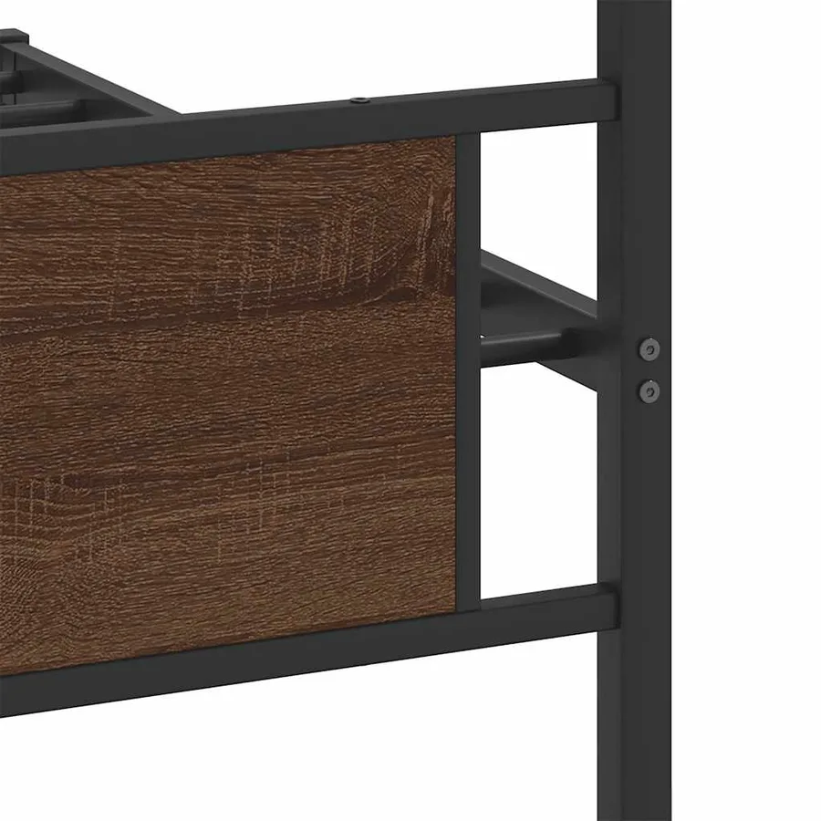 Cadre de lit sans matelas chêne marron 100x200 cm - 10