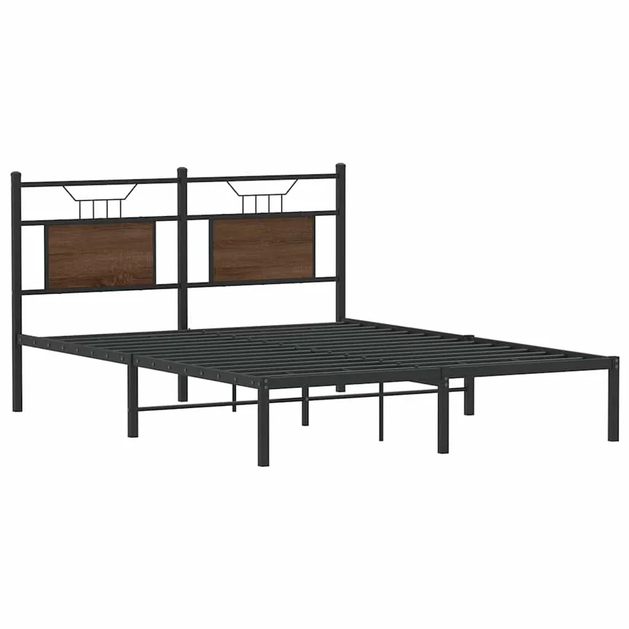 Cadre de lit sans matelas chêne marron 140x200 cm - 3