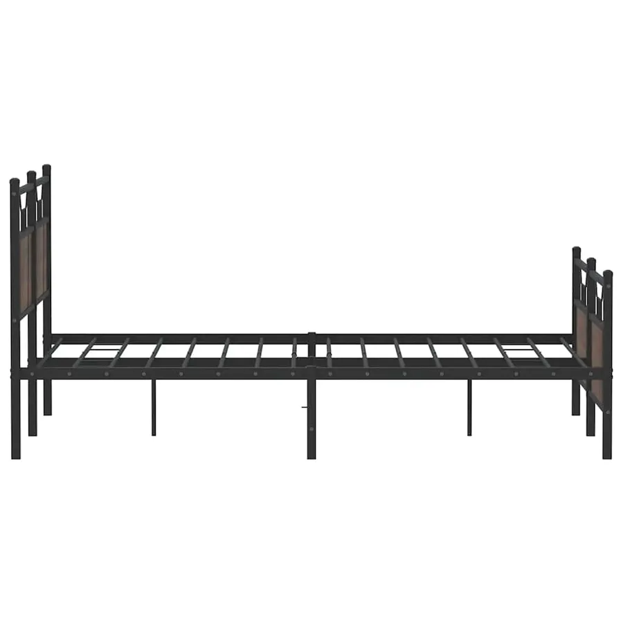Cadre de lit sans matelas chêne marron 150x200 cm - 7