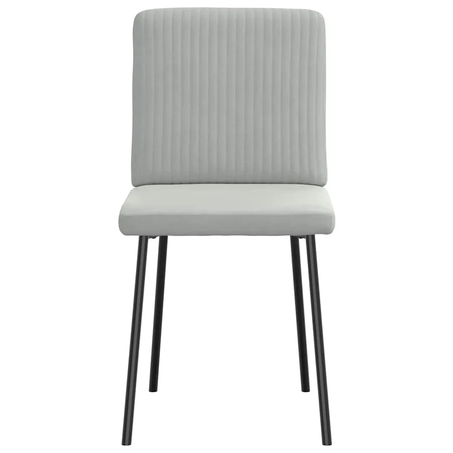 Chaises à manger lot de 6 gris clair velours - 4