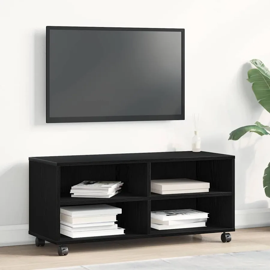 Meuble TV Noir 90 x 35 x 40,5 cm Bois d'ingénierie