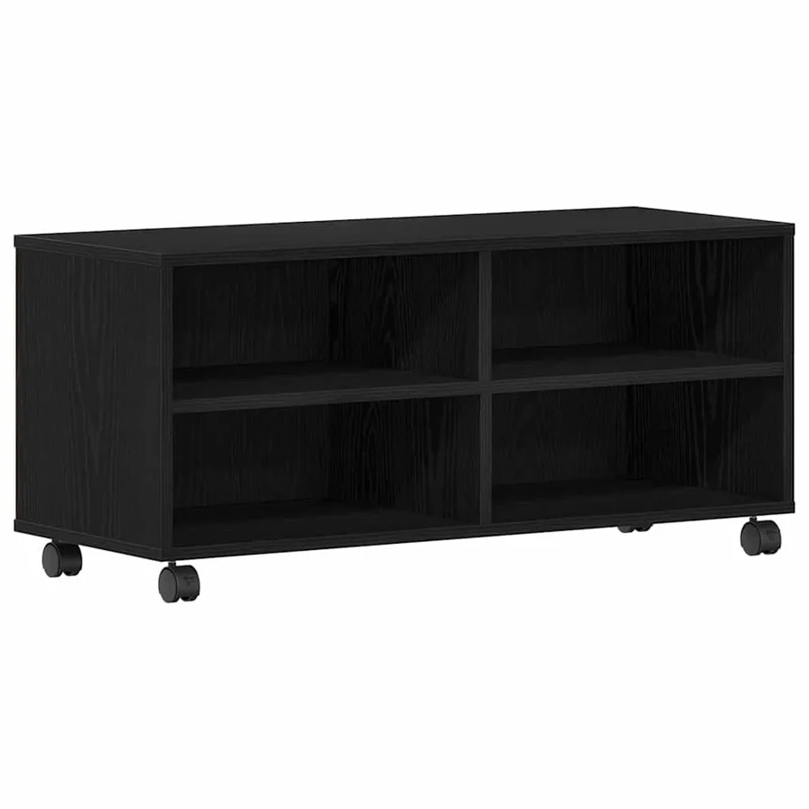 Meuble TV Noir 90 x 35 x 40,5 cm Bois d'ingénierie - 2