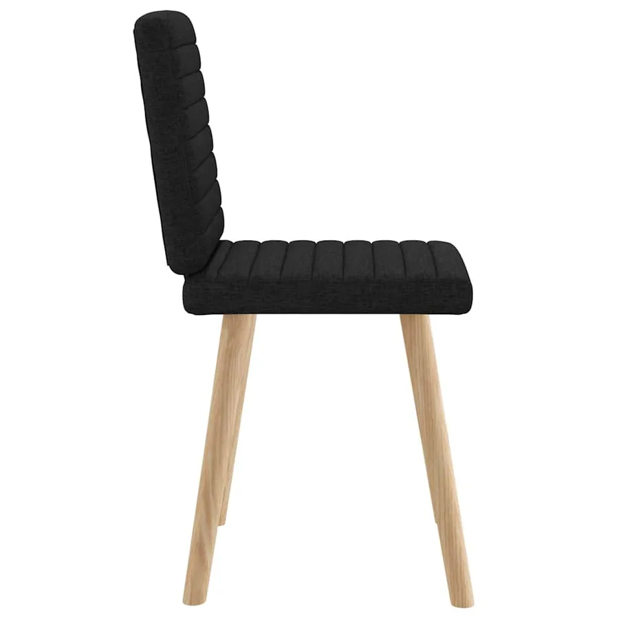 Chaises à manger lot de 2 noir tissu - 5