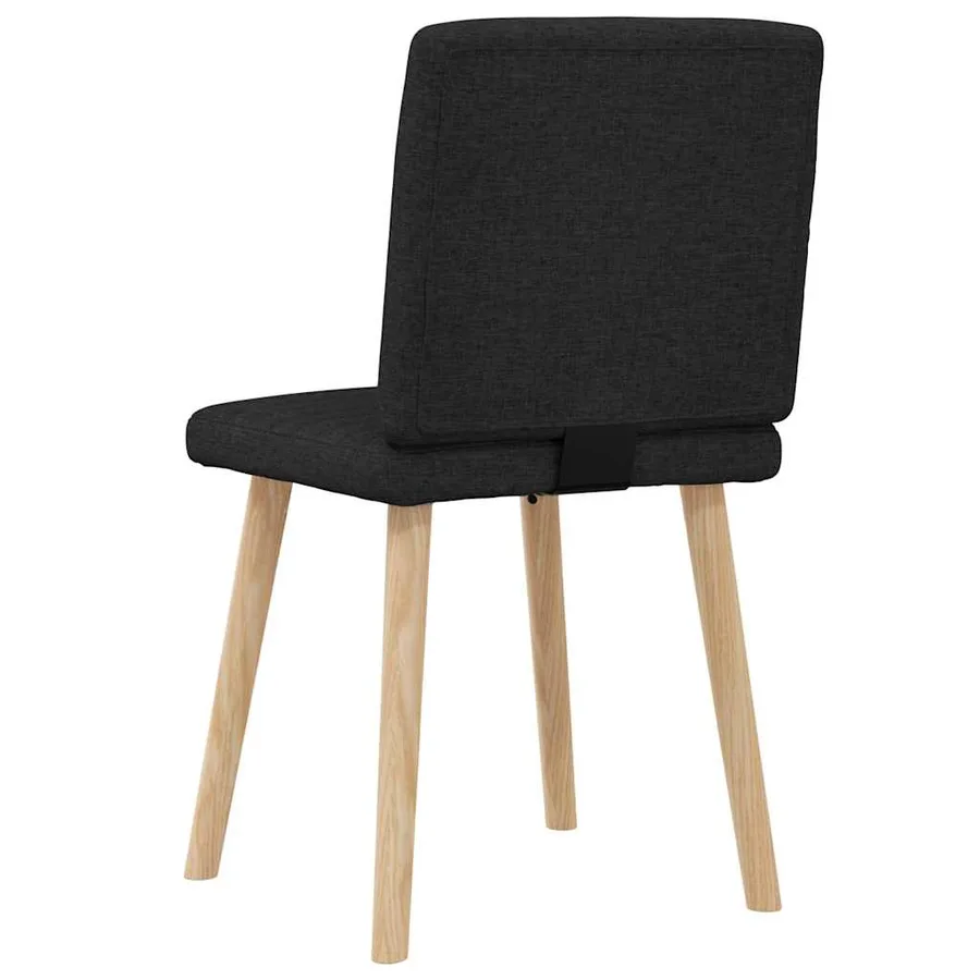 Chaises à manger lot de 2 noir tissu - 6