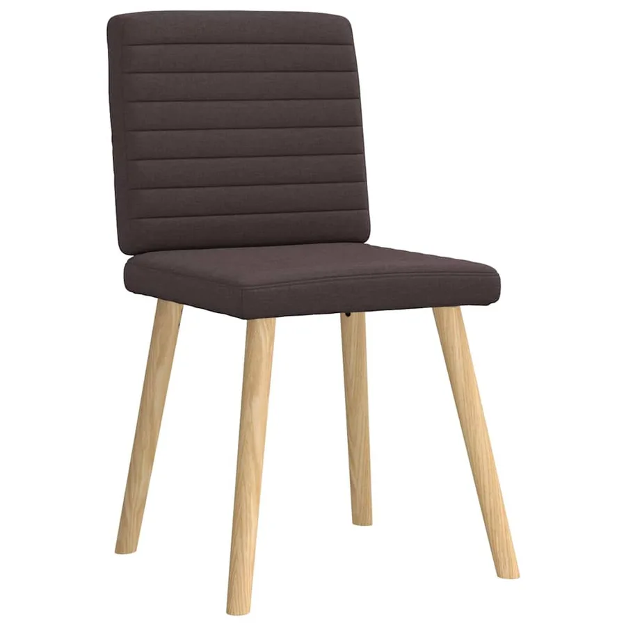Chaises à manger lot de 4 marron foncé tissu - 3