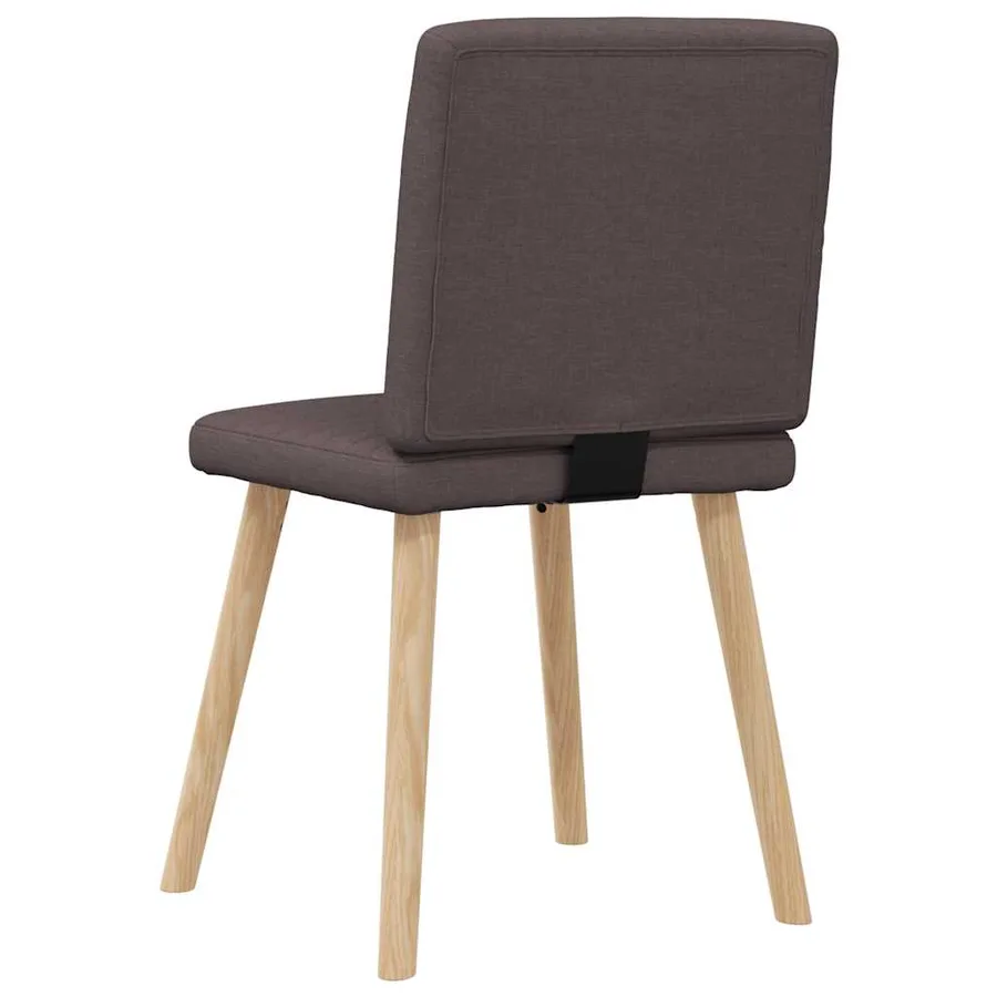 Chaises à manger lot de 4 marron foncé tissu - 6