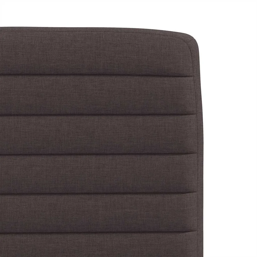 Chaises à manger lot de 4 marron foncé tissu - 7