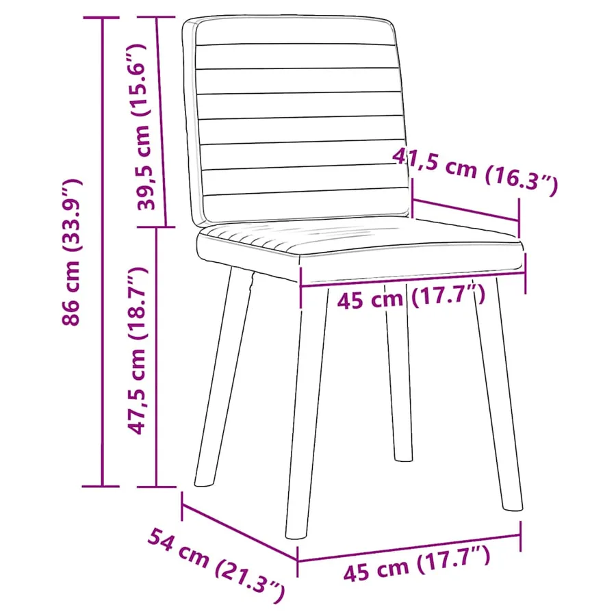 Chaises à manger lot de 4 marron foncé tissu - 9
