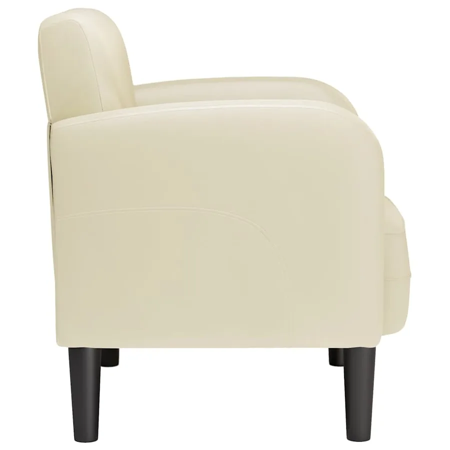 Chaise de canapé avec accoudoirs crème 54 cm similicuir - 4