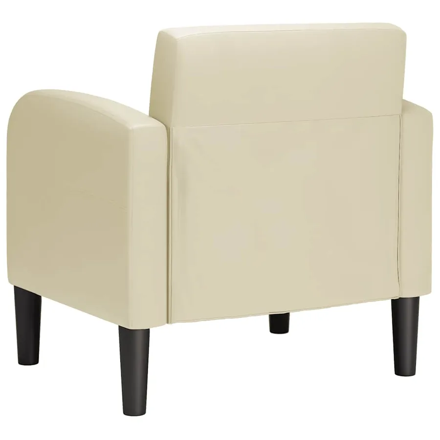 Chaise de canapé avec accoudoirs crème 54 cm similicuir - 5