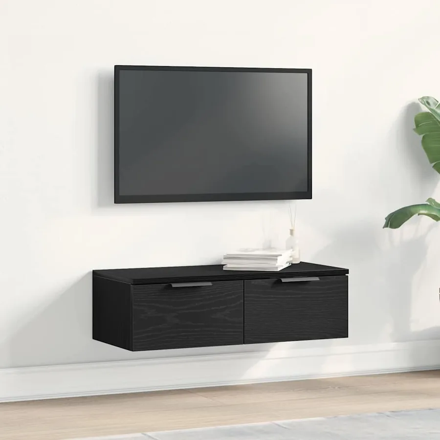Meuble mural Chêne noir 68 x 30 x 20 cm Bois d'ingénierie