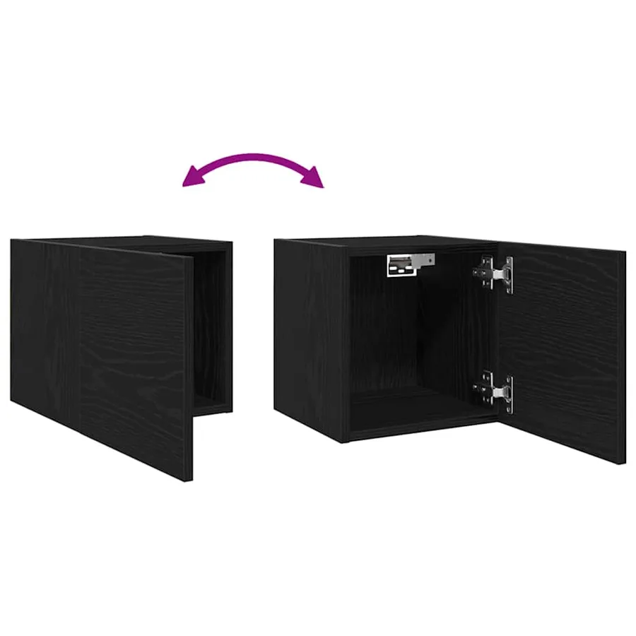 Meuble TV mural 2 pcs Chêne noir 30,5 x 30 x 30 cm - 13