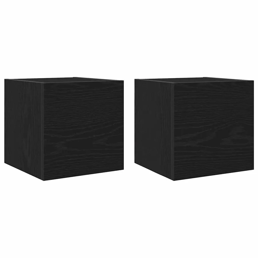 Meuble TV mural 2 pcs Chêne noir 30,5 x 30 x 30 cm - 6