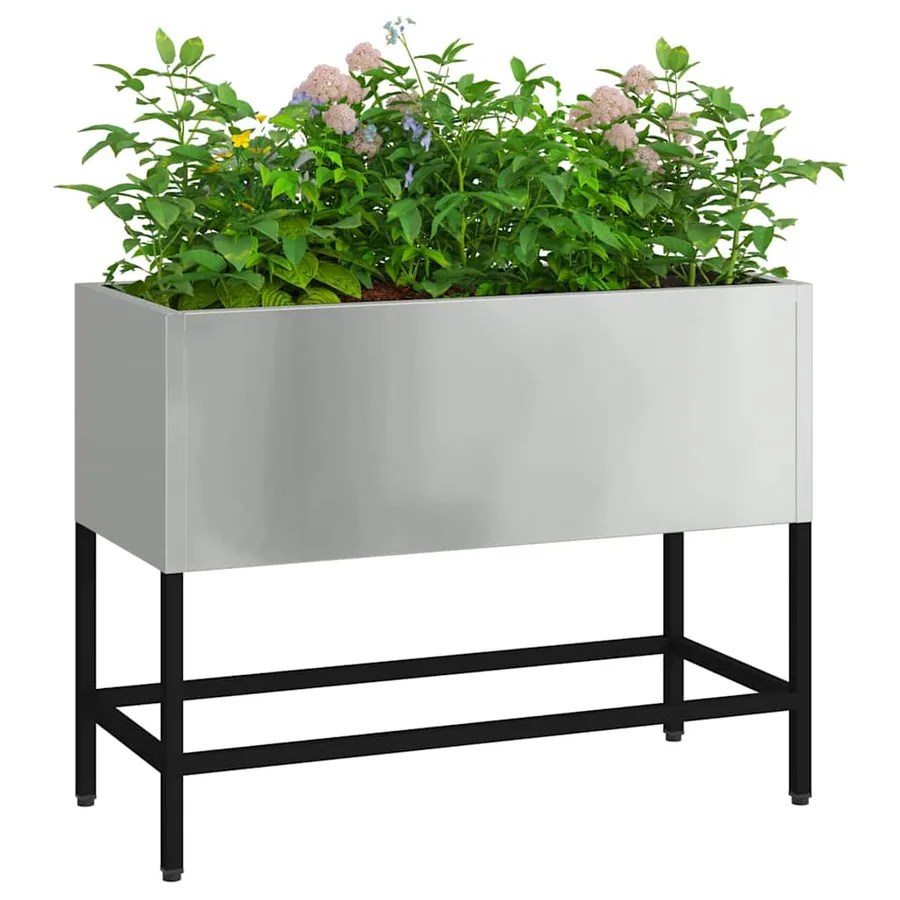 Bac de jardin surélevé Argent 60 x 26 x 45 cm Acier galvanisé - 3