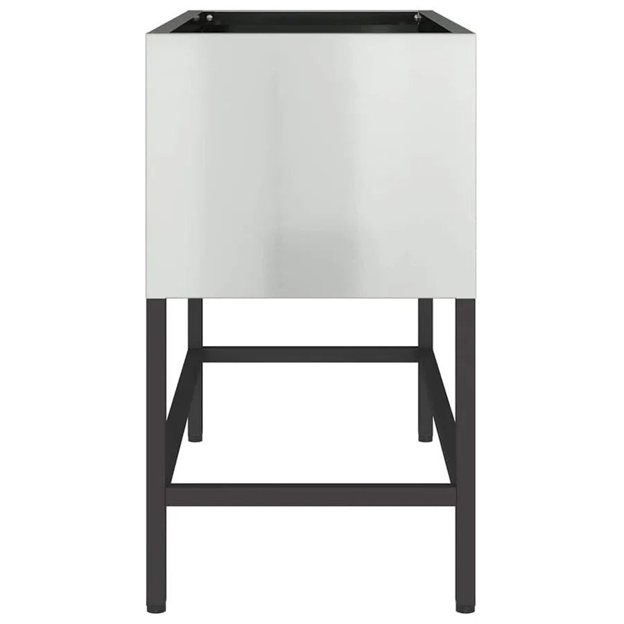 Bac de jardin surélevé Argent 60 x 26 x 45 cm Acier galvanisé - 6