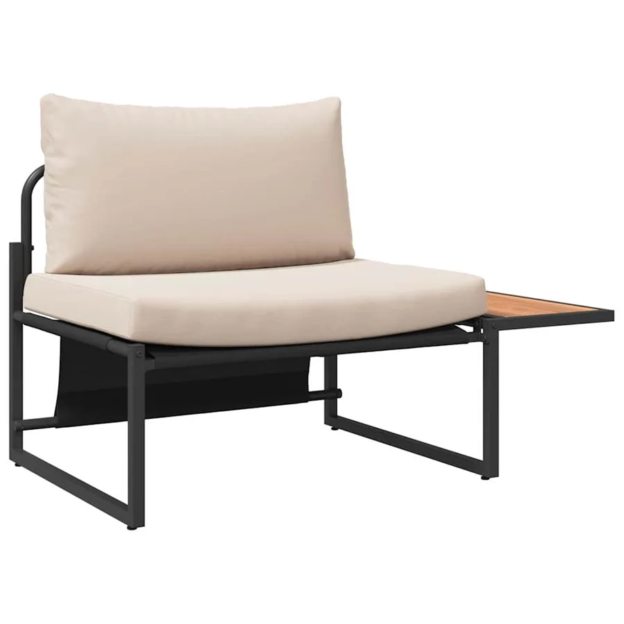 Mobilier de Patio en Acier 2 pcs Taupe Acier - 2
