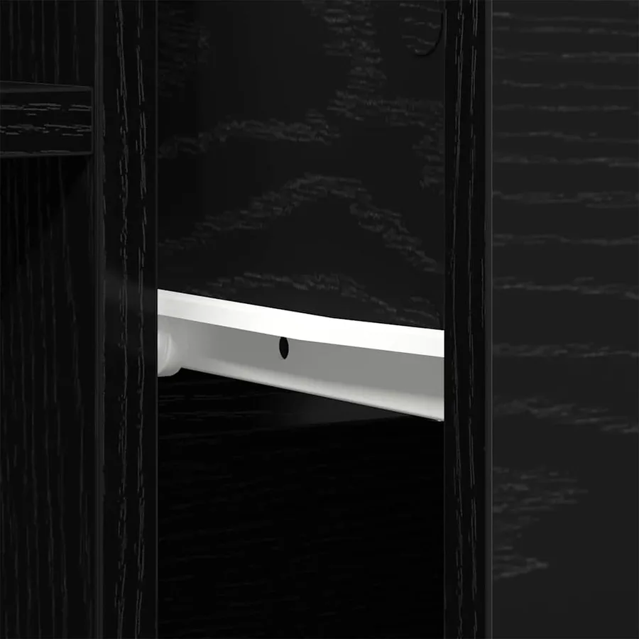 Buffet Chêne noir 120 x 30 x 70 cm Bois d'ingénierie - 12