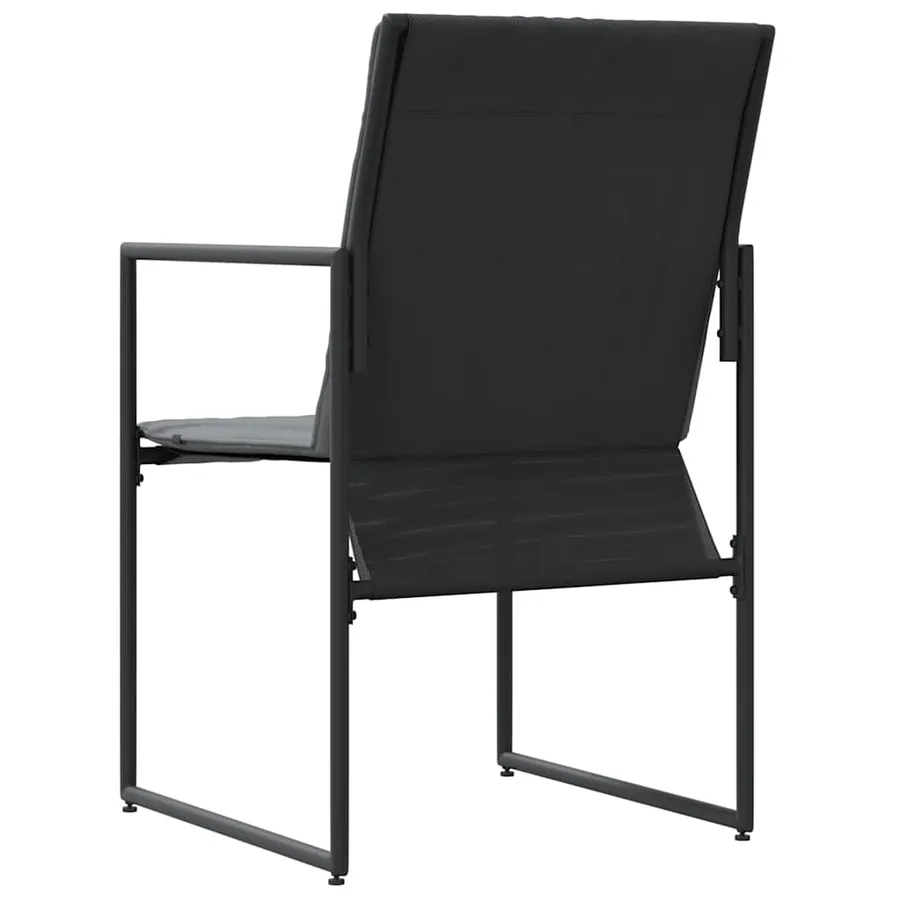 Chaise avec coussin 4 pcs Noir et anthracite Textilène - 7